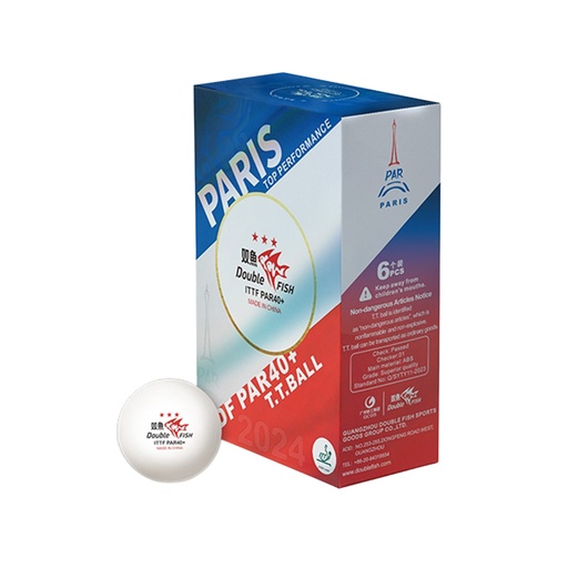 [ACK01010072] Pelota de Ping Pong París 3 Estrellas | Double Fish®