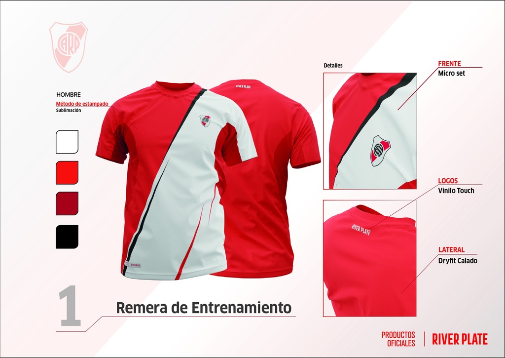 Remera de Entrenamiento Estadios 24 RIVER| LICENCIA CLUBES®