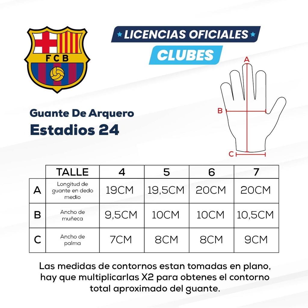 Guante De Arquero Estadios 24 Barcelona | LICENCIA CLUBES®