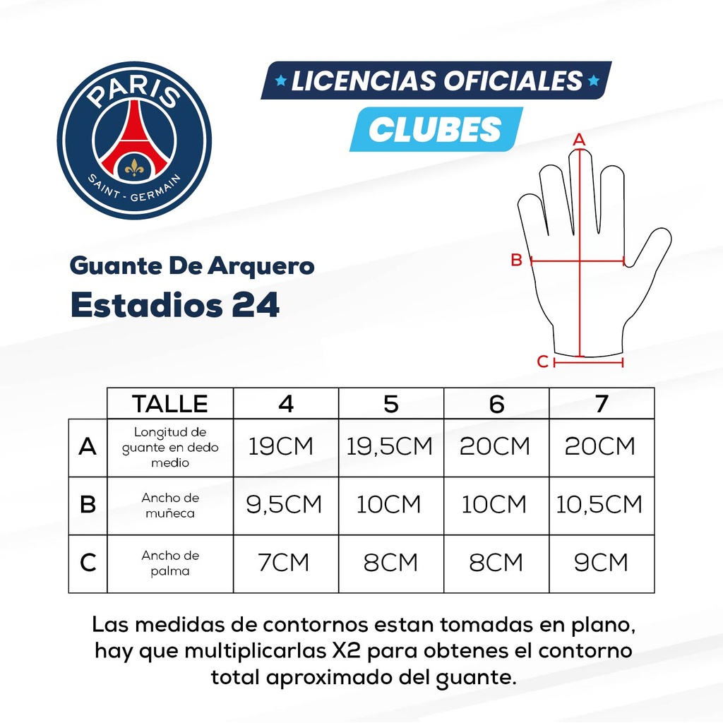 Guante De Arquero Estadios 24 PSG | LICENCIA CLUBES®