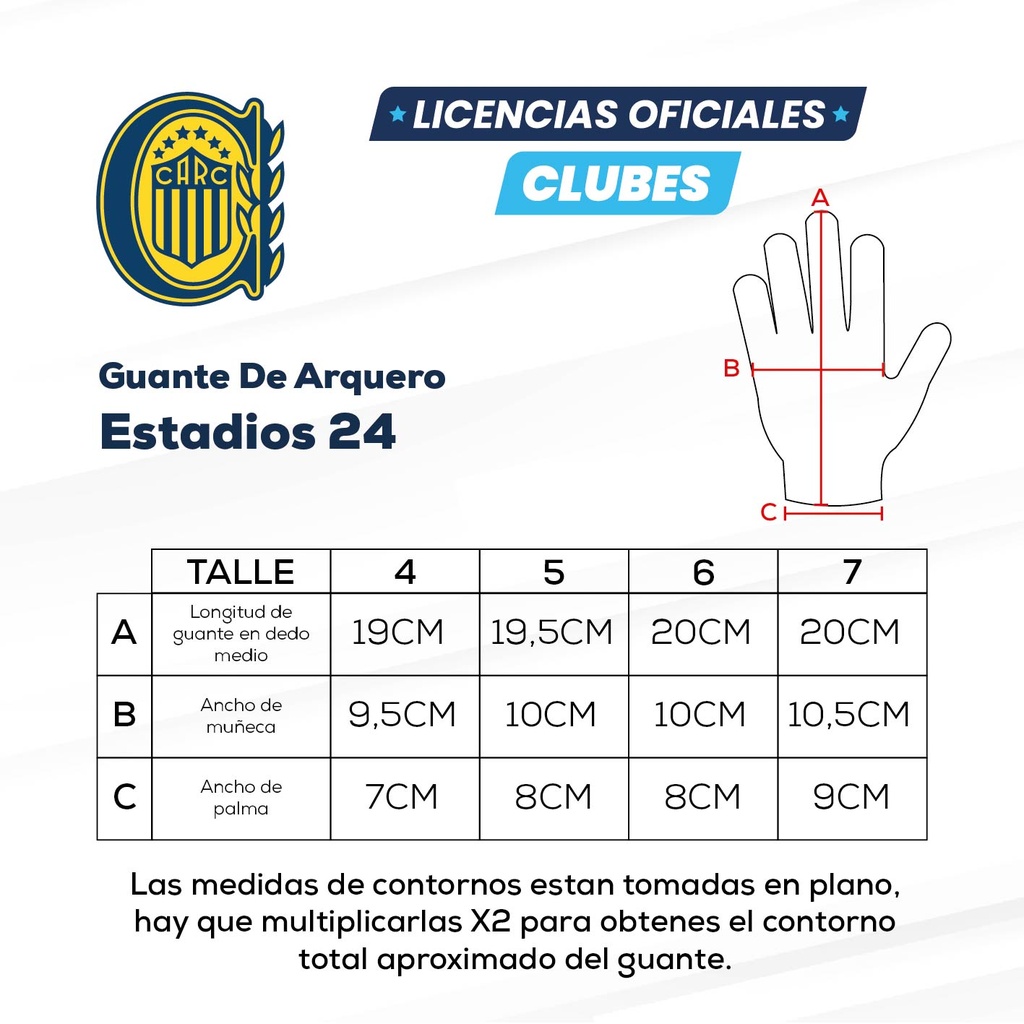 Guante De Arquero Estadios 24 Rosario Central| LICENCIA CLUBES®