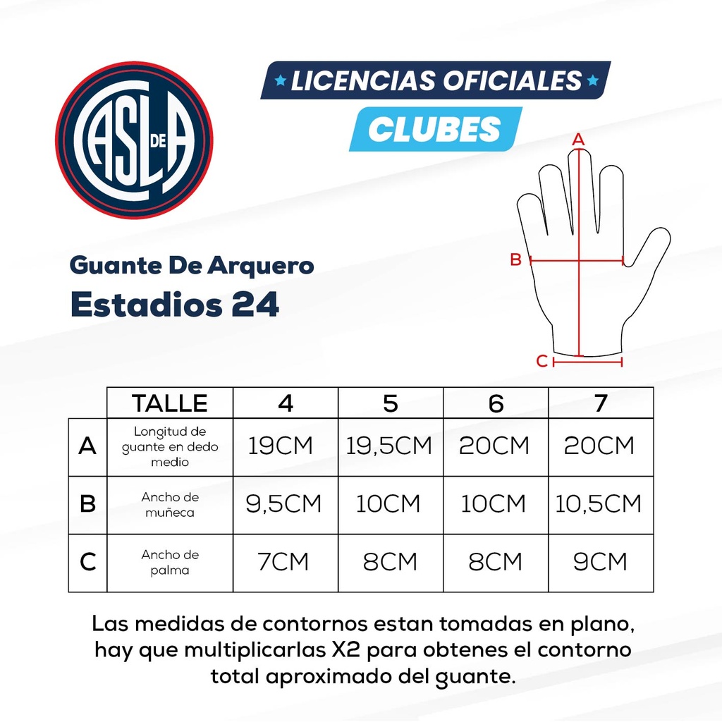 Guante De Arquero Estadios 24 San Lorenzo| LICENCIA CLUBES®