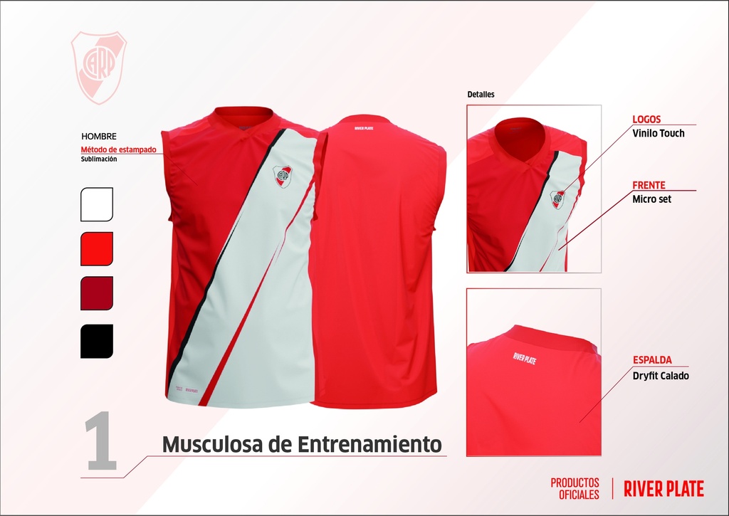Musculosa De Entrenamiento Estadios 24 RIVER| LICENCIA CLUBES®