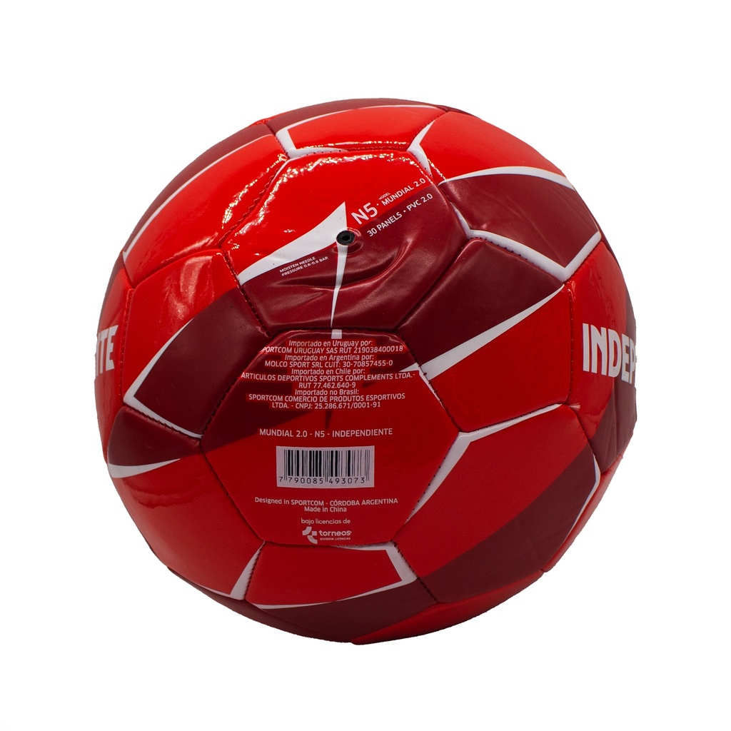 Pelota de Futbol Mundial 2.0 Independiente |Licencia Clubes®