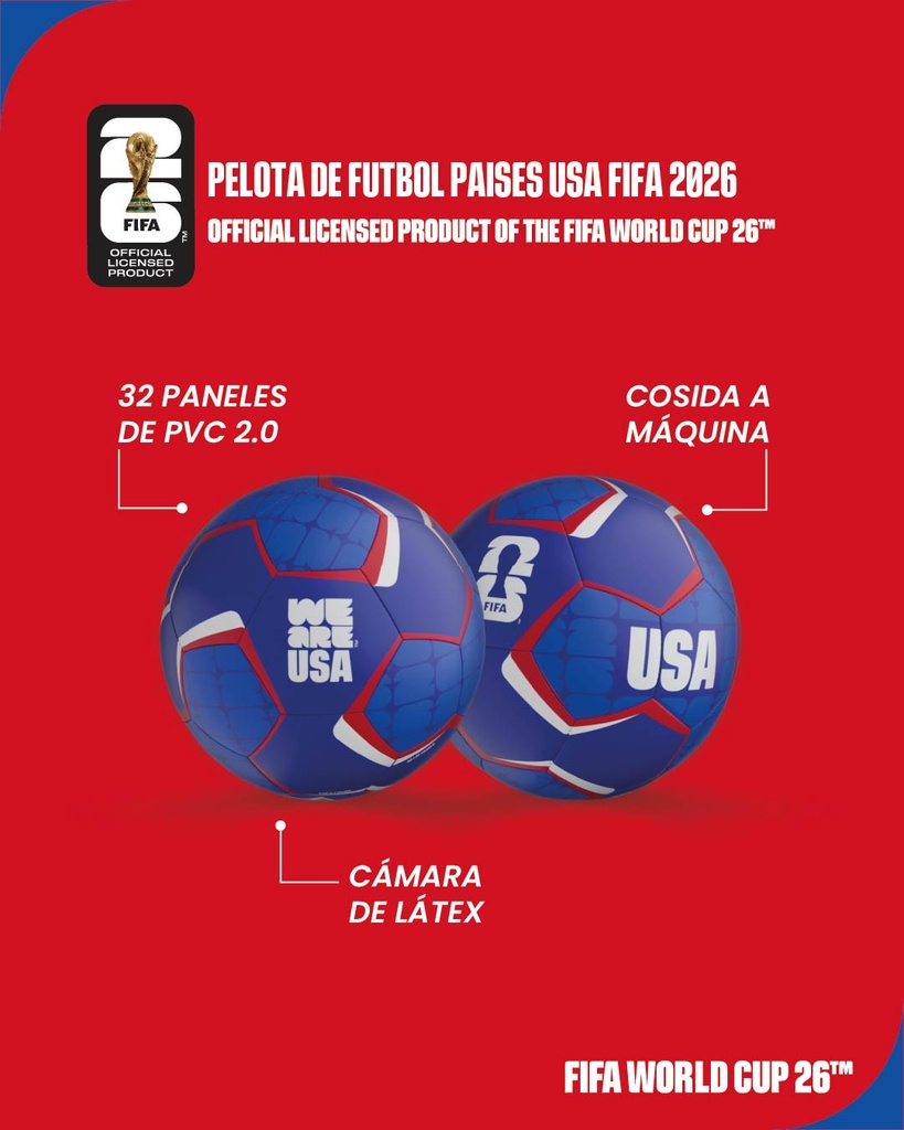 Pelota de Futbol Paises USA FIFA 2026 | LICENCIA FIFA®