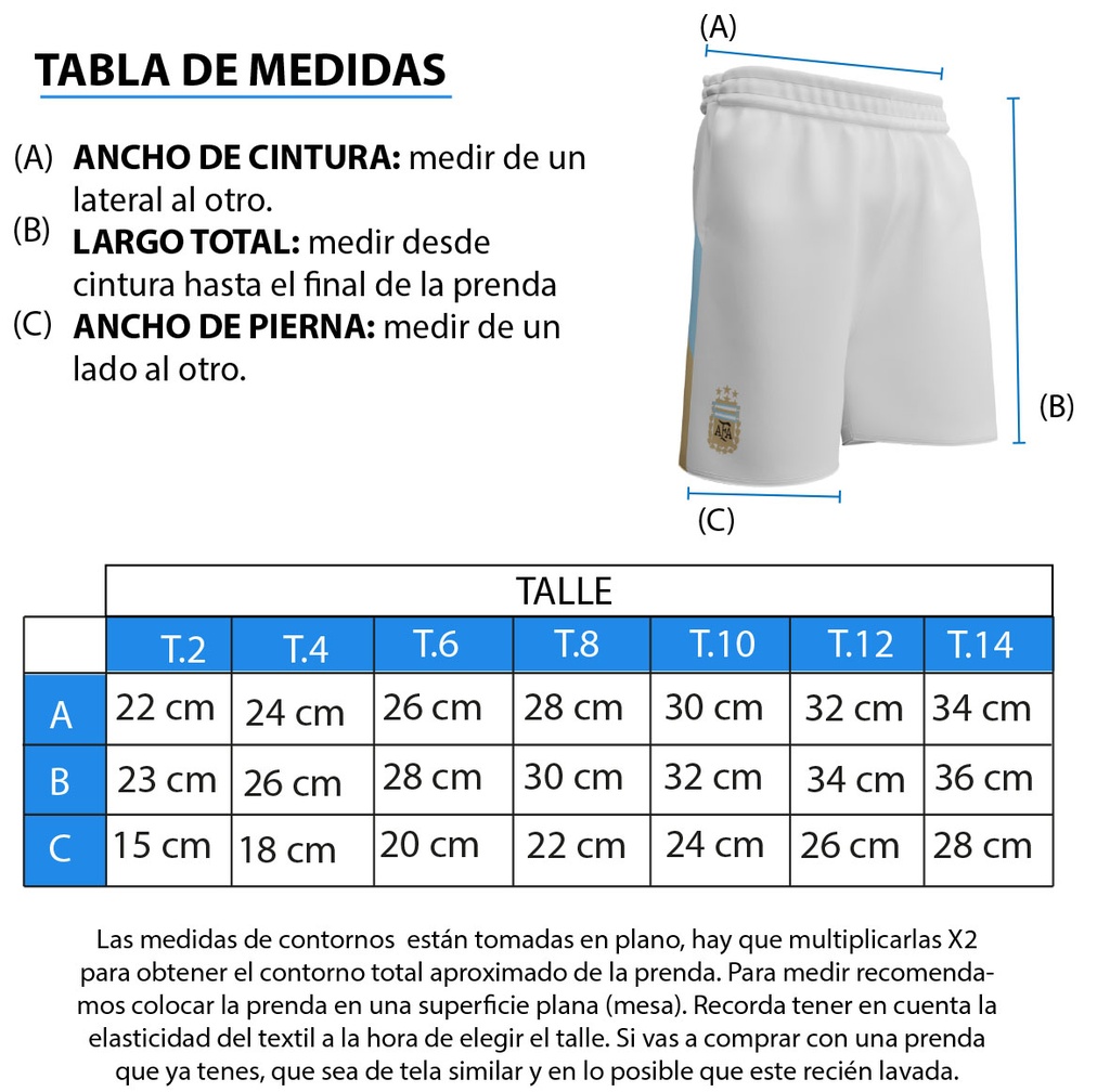 Short de Entrenamiento Campeones Niño AFA | LICENCIAS CLUBES®