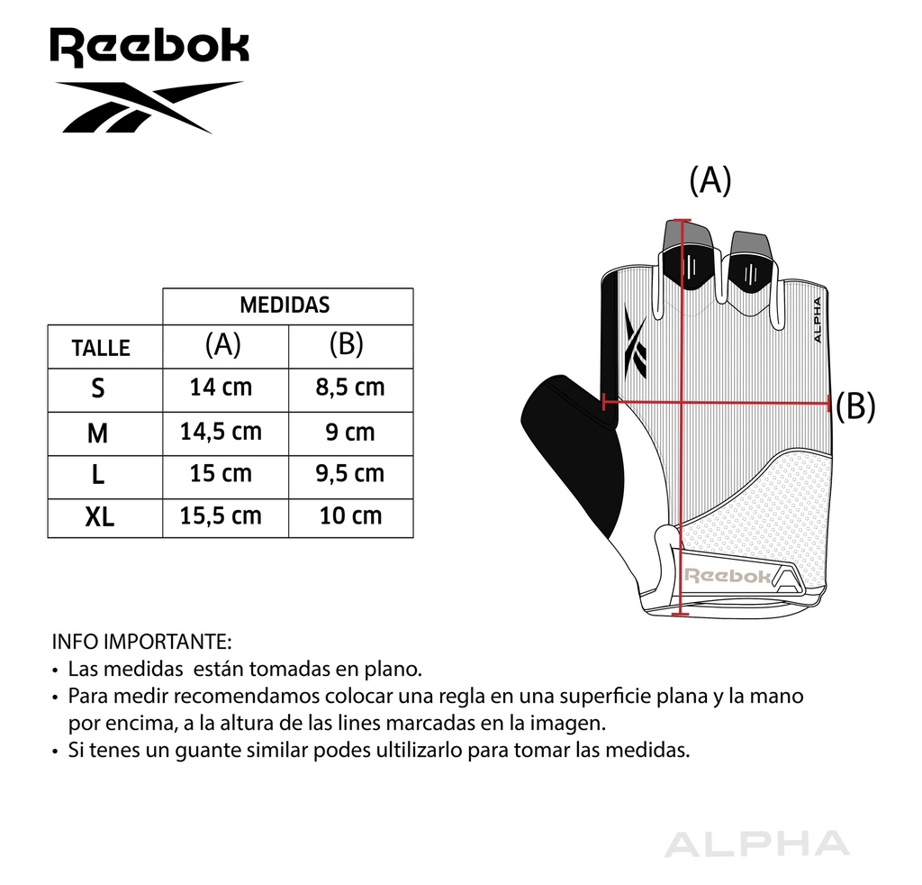 Guantes Fitness Alpha Force | REEBOK®