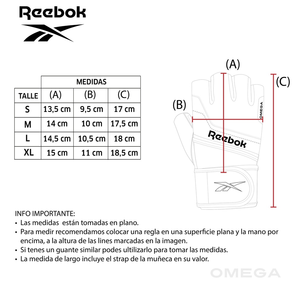 Guantes Fitness Omega Power | REEBOK®