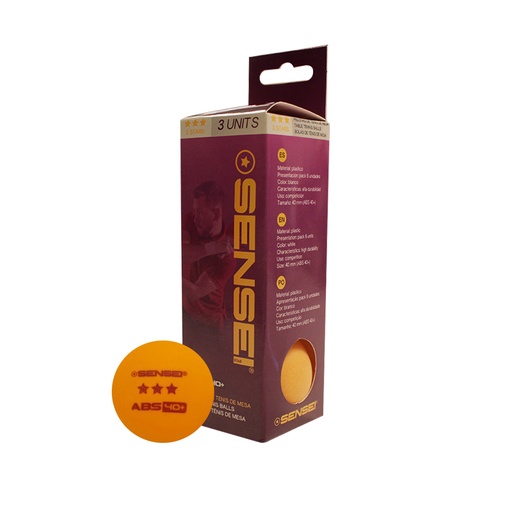 [JQPZZZ010O Z] Pelota De Ping Pong 3 Star X 3 New | Sensei®
