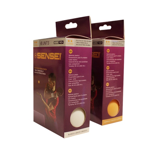 Pelota De Ping Pong 2 Star X 6 New | Sensei®